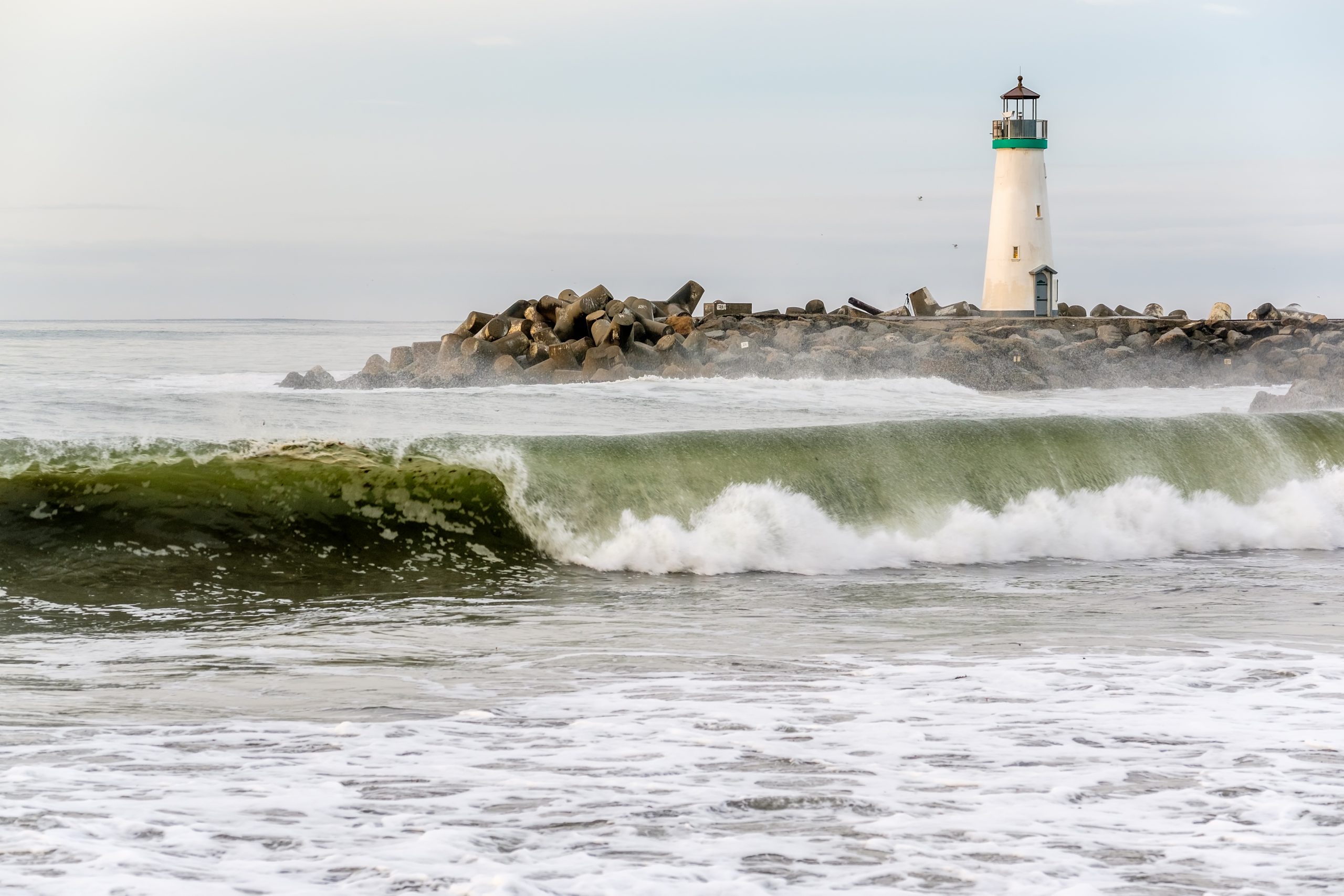 Santa Cruz Breakwater Light (Walton Lighthouse) Santa Cruz Breakwater Light (Walton Lighthouse), Pacific coast, California, USA